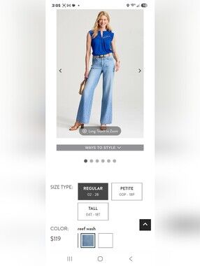 Women's Wide-Leg Jeans in Light Blue Reef Wash
